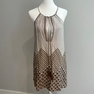 Ganji brown and white dress